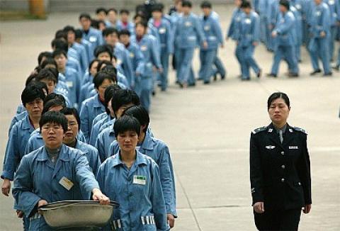 2005年4月11日南京一所监狱开放日。（AFP）