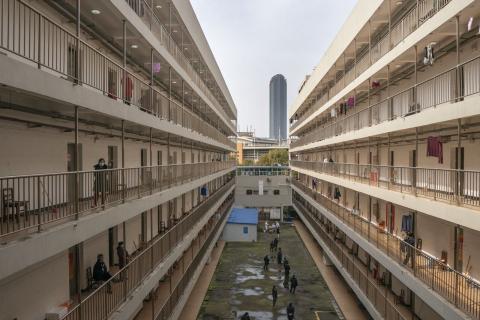 武汉高校学生宿舍改建的隔离点（官媒截图）