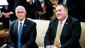 美国副总统彭斯（Mike Pence，左）和国务卿蓬佩奥（Mike Pompeo）。(Erin Schaff-Pool/Getty Images)