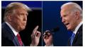 美国总统川普（左）和前副总统拜登（右）在最终回2020美国大选总统辩论中。（图片来源：BRENDAN SMIALOWSKI，JIM WATSON/AFP via Getty Images）