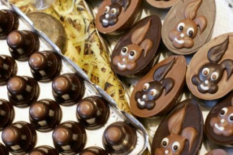 做成兔子形状的巧克力兔
