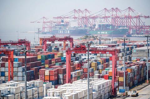 中、美贸易战升级，美国5月10日正式对总值2,000亿美元中国进口货加征关税。(AFP