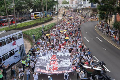 6月9日反对政府修订引渡条的反恶法大游行2