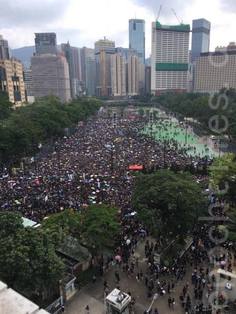 香港6.16游行 民阵公布近2百万人