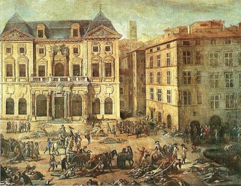 1722年的马赛大瘟疫。（图片： Robert Valette/维基，CC BY-SA 4.0）