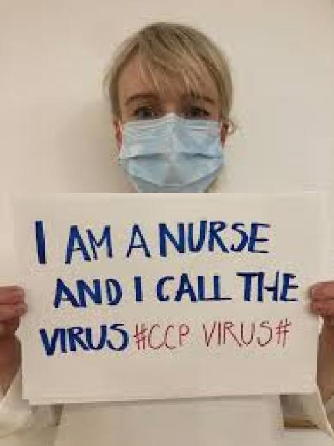 我是个护士，我叫它中共病毒（网络图片）