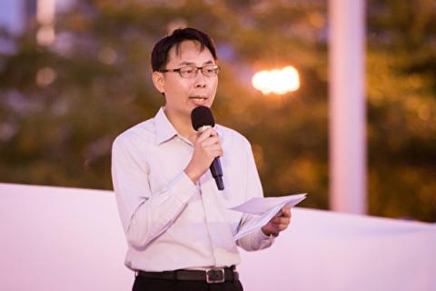 全球退党服务中心台湾志工代表刘秉华，资料照。（陈柏州／大纪元）