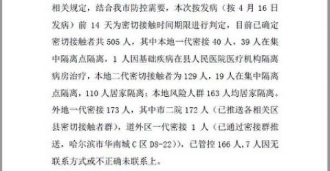 【内幕】哈尔滨1人染疫致505人隔离