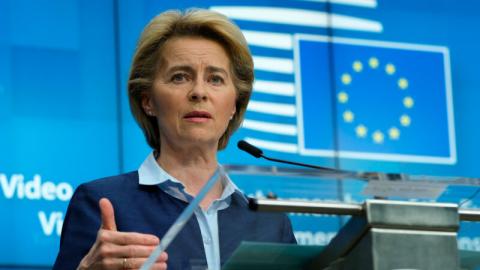 欧盟委员会主席冯德莱恩（Ursula von der Leyen）。（ EPA/AFP via Getty Images)