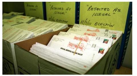 美国邮寄选票档案图。（图片来源：Robert King/Newsmakers/Getty Images）