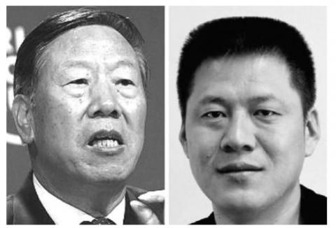 前中国人民银行行长戴相龙（左）及其女婿车峰（图片来源：网络）